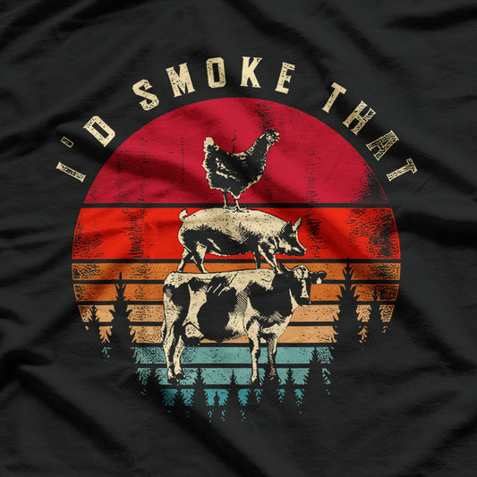 Id Smoke That Funny Smoked Meat BBQ Chef Barbecue T-Shirt