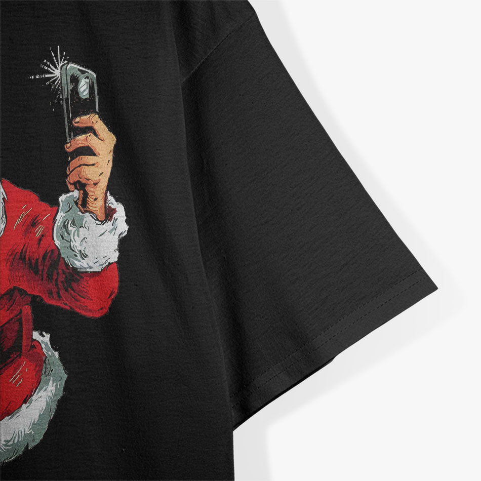 Jesus And Santa Selfie Funny Christmas Design T-Shirt