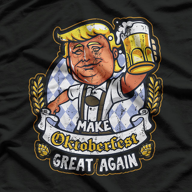 Make Oktoberfest Great Again Funny Beer Drinking Trump T-Shirt