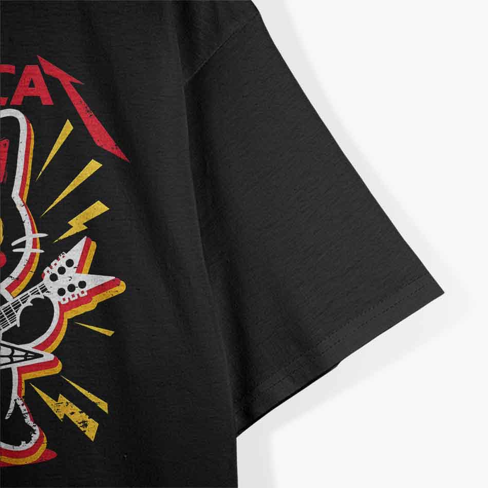 Metallicat Funny Cat Rock 90s T-Shirt
