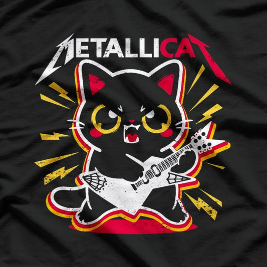 Metallicat Funny Cat Rock 90s T-Shirt