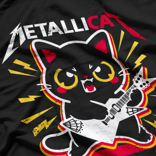 Metallicat Funny Cat Rock 90s T-Shirt