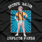 Funny Anti Joe Biden Sponge Brain Depends Pants on Men's T-Shirt