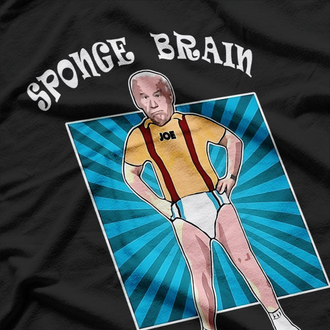 Funny Anti Joe Biden Sponge Brain Depends Pants on Men's T-Shirt