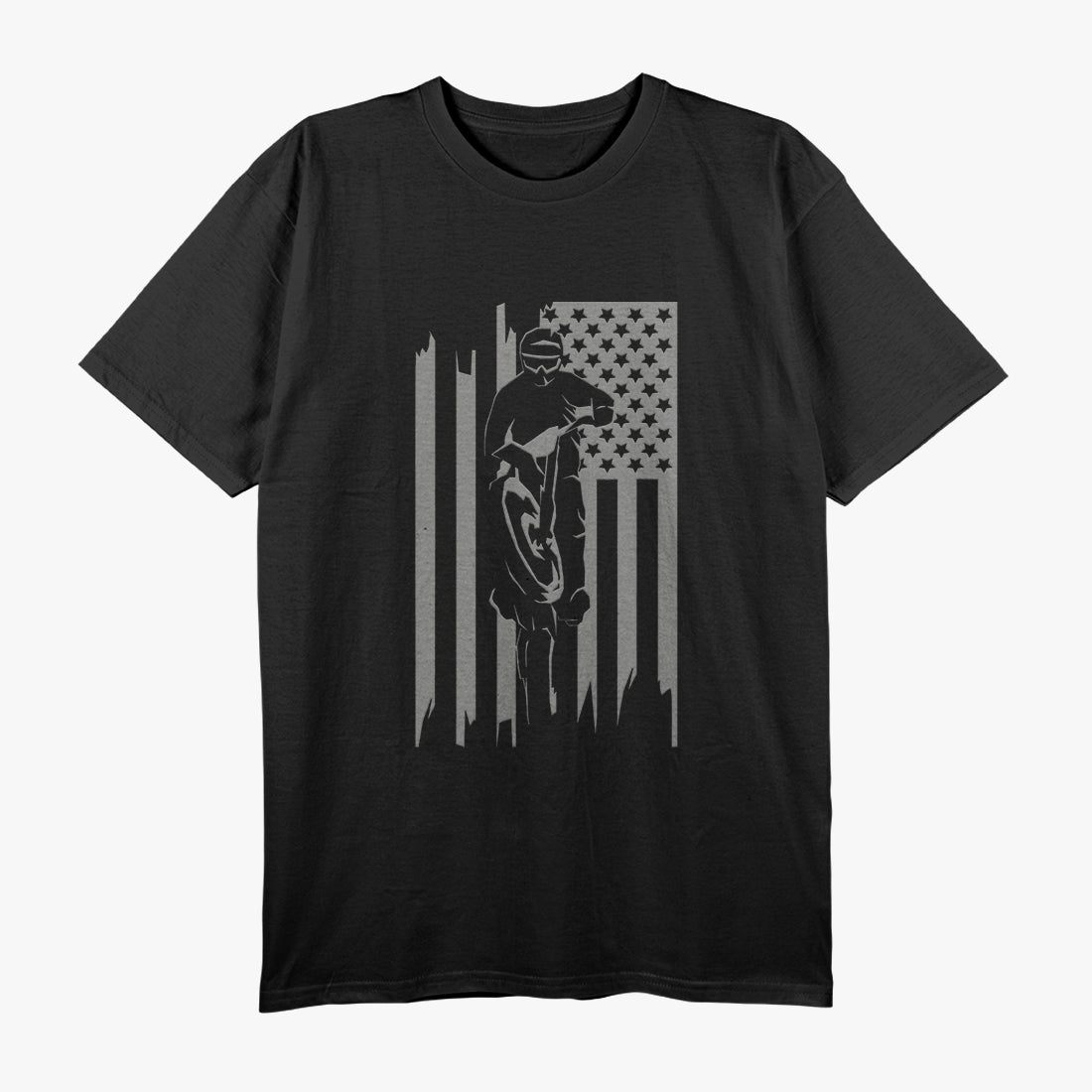 American Flag Motocross Apparel - Motocross Dirt Bike T-Shirt