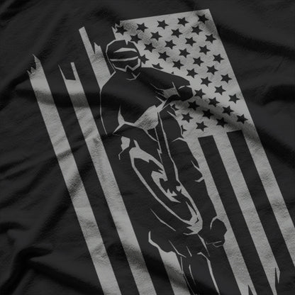 American Flag Motocross Apparel - Motocross Dirt Bike T-Shirt