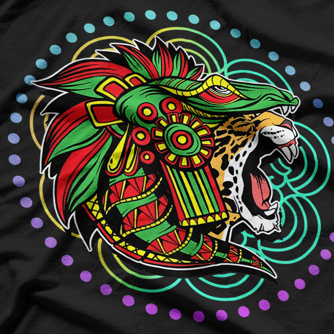 Aztec Jaguar Ancient Warrior of Native Mexican Heritage T-Shirt