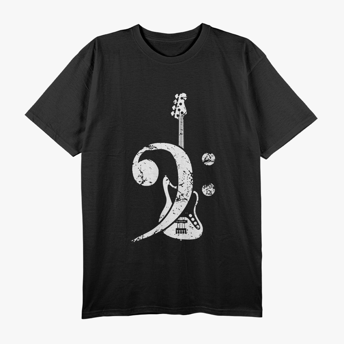 Bass Clef Bass Guitar, Guitar Lovers T-Shirt