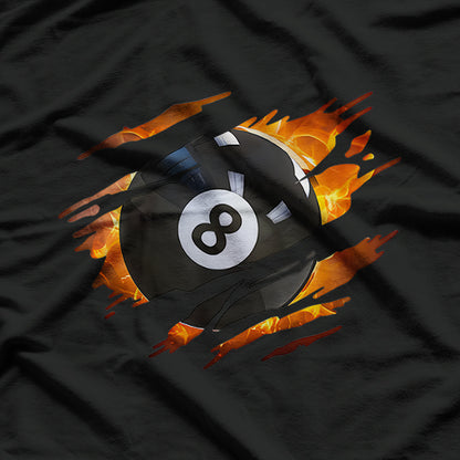 Billiards 8 Ball Pool Action T-Shirt