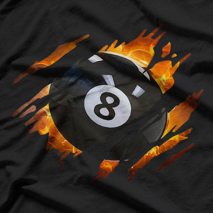 Billiards 8 Ball Pool Action T-Shirt