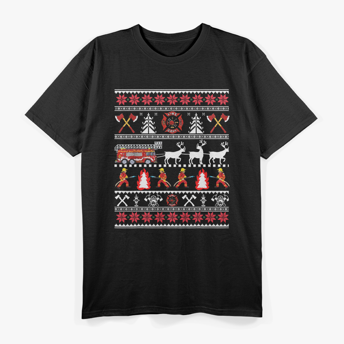 Brave Firefighter Christmas T-Shirt