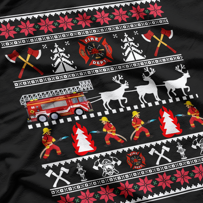 Brave Firefighter Christmas T-Shirt