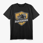 Dark UH-60 Black Hawk Aviation PIlot T-Shirt