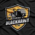 Dark UH-60 Black Hawk Aviation PIlot T-Shirt