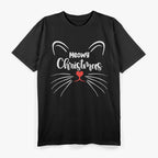Meowy Christmas Cute Cat Lover Cat Mom Cat Dad Christmas T-Shirt