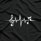 Music Pulse, Notes, Clef, Frequency T-Shirt