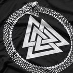 Mystic Ouroboros Ancient Viking Symbol Valknut Norse T-Shirt