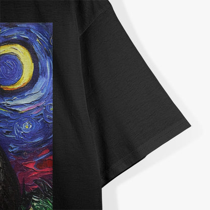 Siamese Cat Starry Night Moon T-Shirt