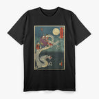 Traditional Japanese Dragon and Samurai - A Timeless Battle of Power T-Shirt
