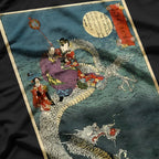 Traditional Japanese Dragon and Samurai - A Timeless Battle of Power T-Shirt