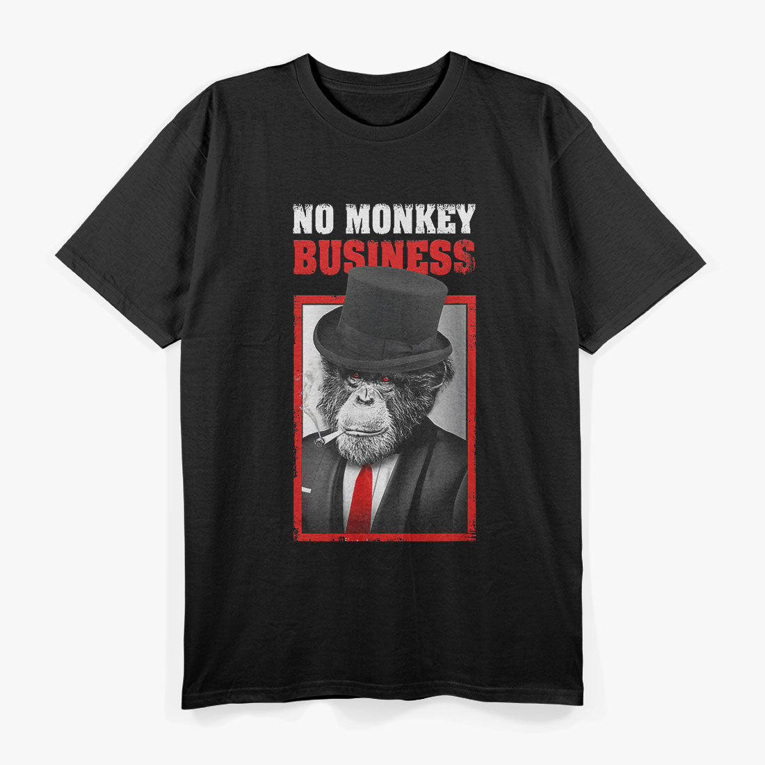 Gangster No Monkey Business Money Funny T-Shirt