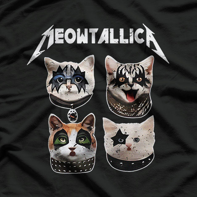 Funny Cat Meowtallica Cat Rock Music T-Shirt