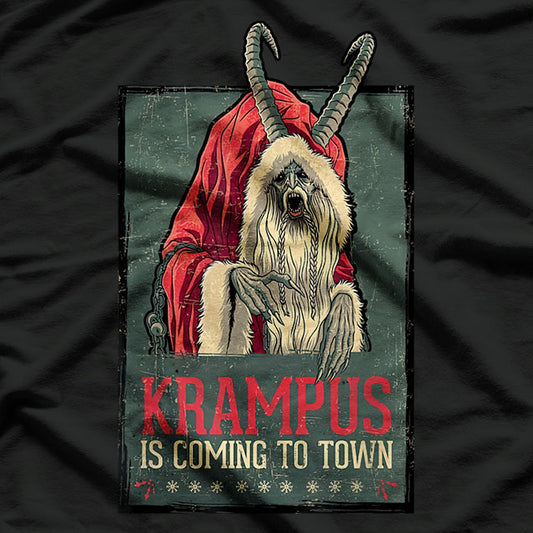 US Legendary Krampus Vintage-Inspired Holiday Horror T-Shirt