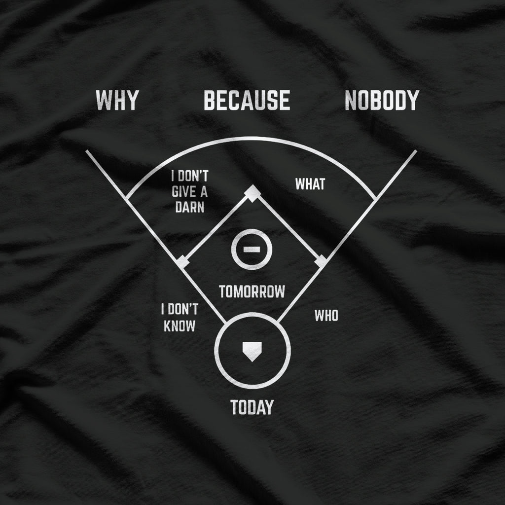 Funny Who's On First Baseball Joke T-Shirt