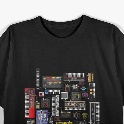 Analog Modular Synthesizer Music Producer Keyboard T-Shirt