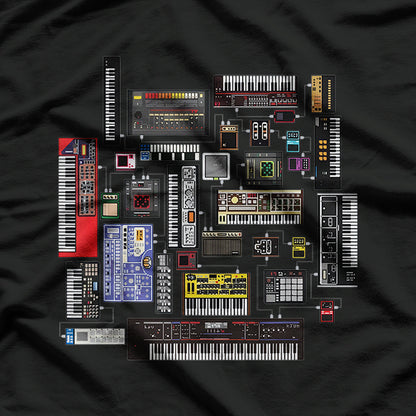 Analog Modular Synthesizer Music Producer Keyboard T-Shirt