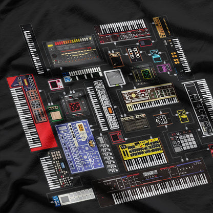 Analog Modular Synthesizer Music Producer Keyboard T-Shirt