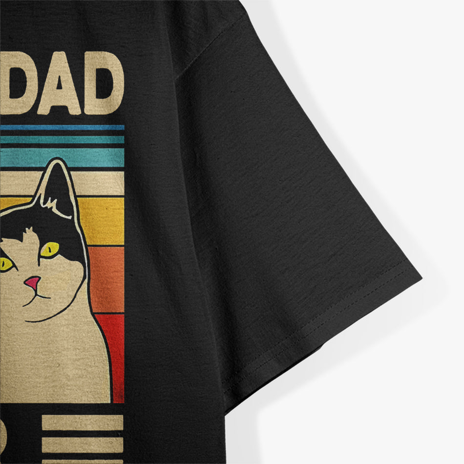 Retro Cat Daddy Kitten Lover Best Cat Dad Ever T-Shirt