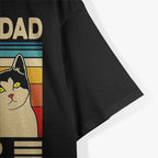 Retro Cat Daddy Kitten Lover Best Cat Dad Ever T-Shirt