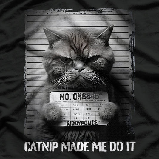 Catnip Made Me Do It Black & White T-Shirt