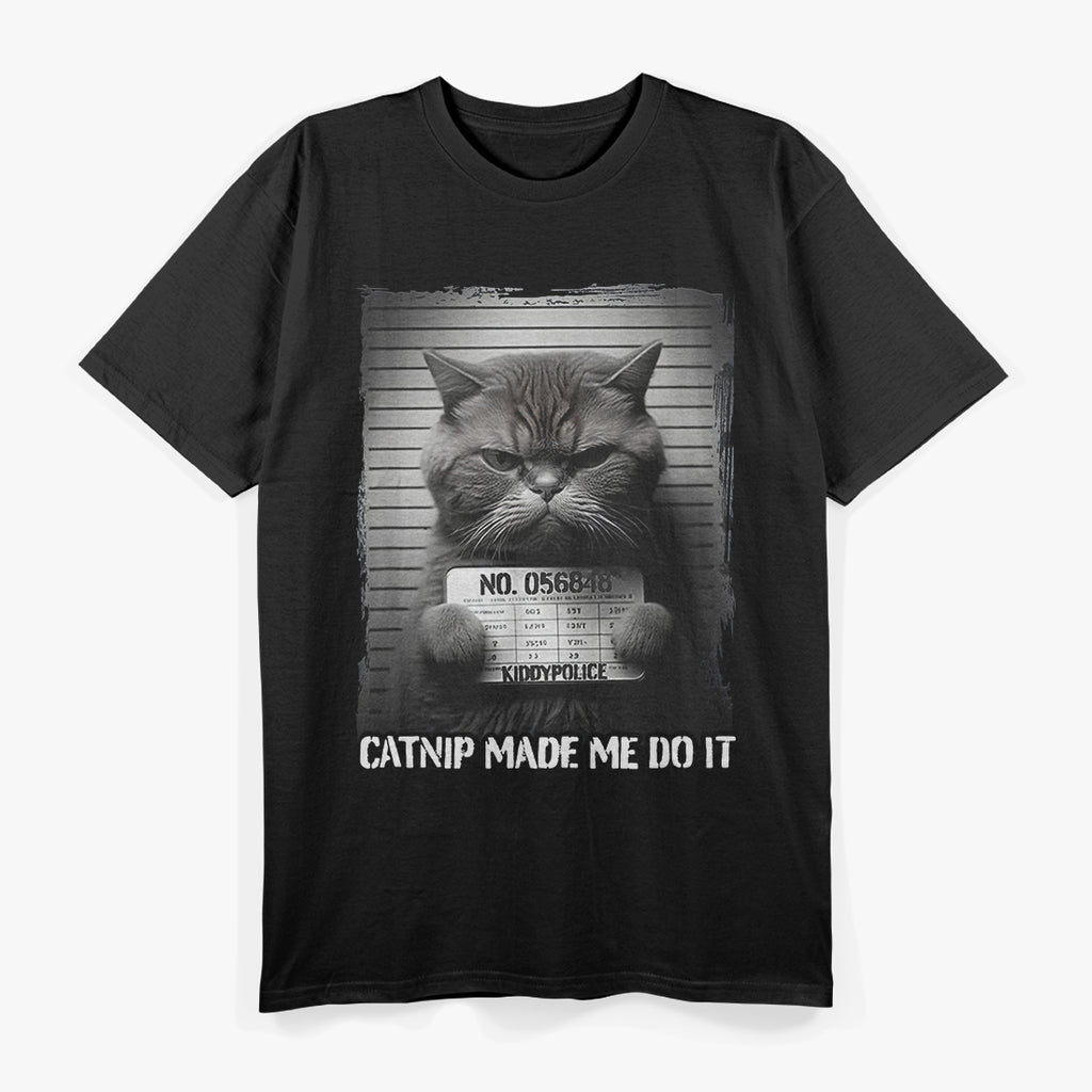 Catnip Made Me Do It Black & White T-Shirt