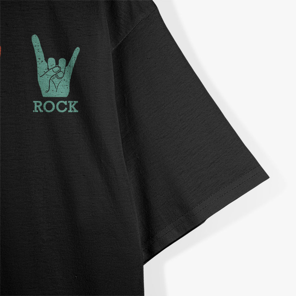 Peace Love Rock Vintage Concert Band Rock Music Vibes T-Shirt