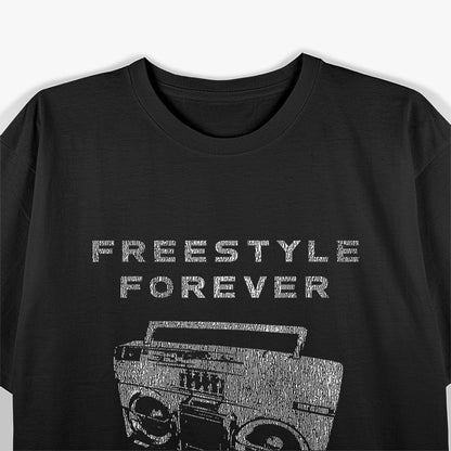 Freestyle Forever I Love 80s Music Retro Worn Look T-Shirt