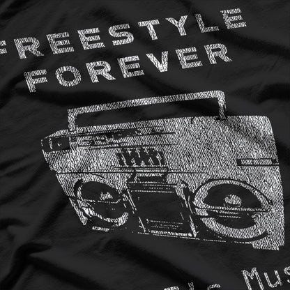 Freestyle Forever I Love 80s Music Retro Worn Look T-Shirt