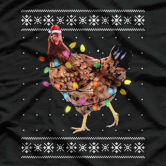 Ugly Christmas Sweater Funny Chicken Christmas T-Shirt