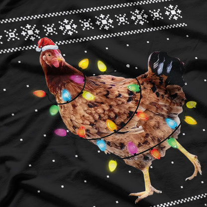 Ugly Christmas Sweater Funny Chicken Christmas T-Shirt