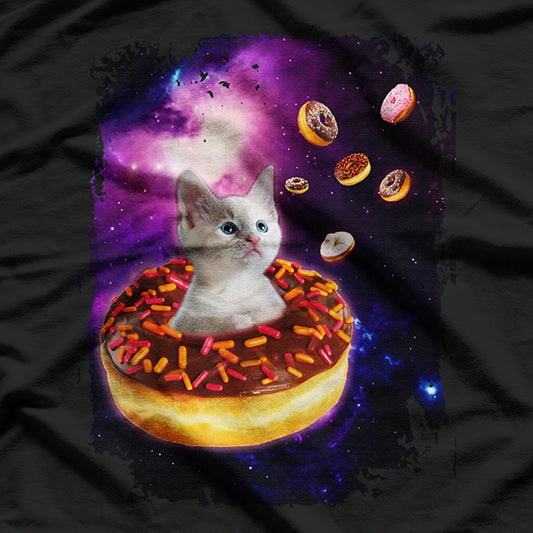 Cute Cat Inside Donut Kitty in Space T-Shirt