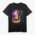 Cute Cat Inside Donut Kitty in Space T-Shirt