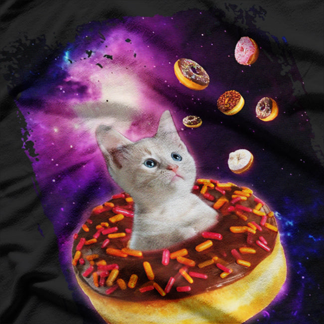 Cute Cat Inside Donut Kitty in Space T-Shirt