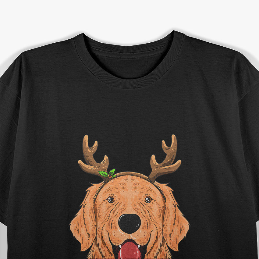 Golden Retriever Antler Ears T-Shirt