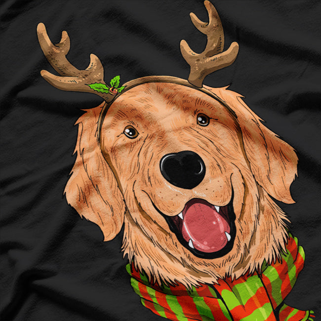 Golden Retriever Antler Ears T-Shirt