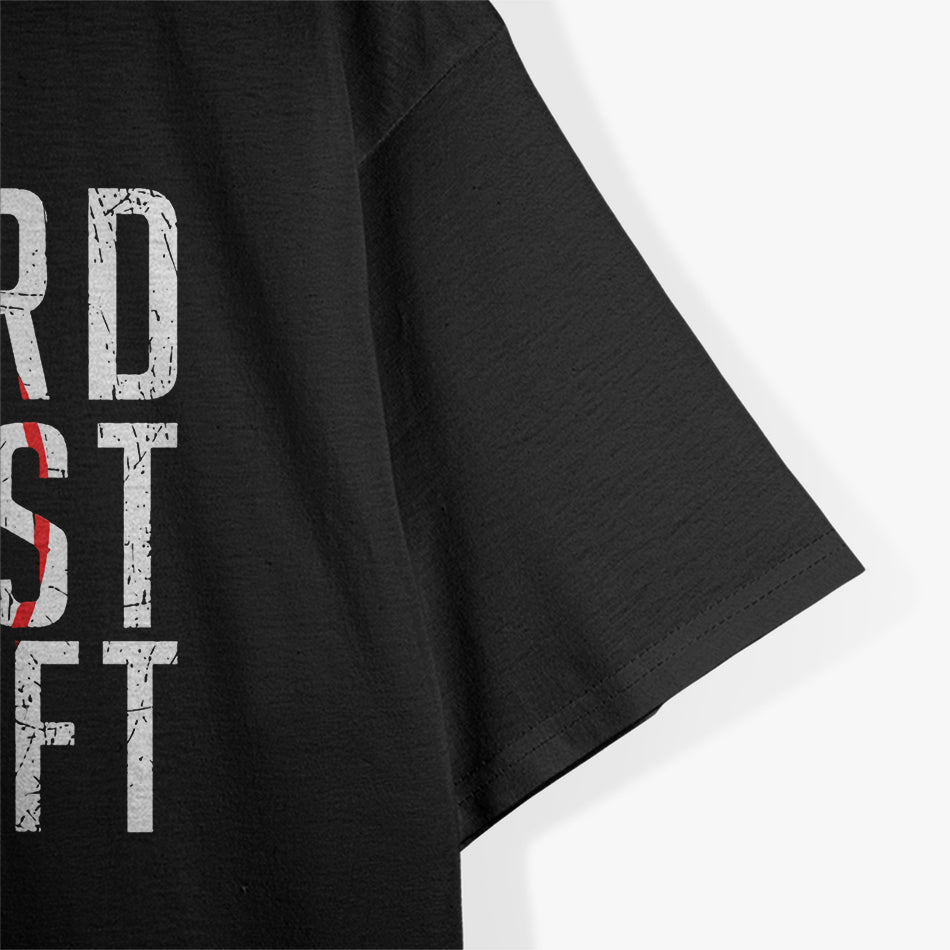 Hit Hard, Run Fast, Turn Left - Funny Baseball Wisdom T-Shirt