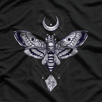 Moon and Moth Mystical Elegance Under the Night Sky T-Shirt