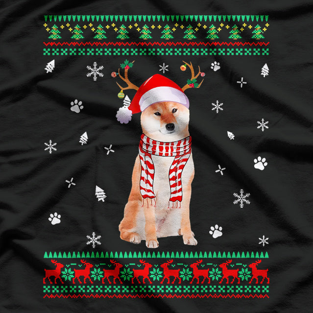 Shiba Inu Dog Lover Christmas Tree Lights T-Shirt