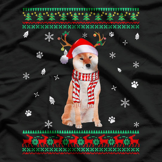 Shiba Inu Dog Lover Christmas Tree Lights T-Shirt