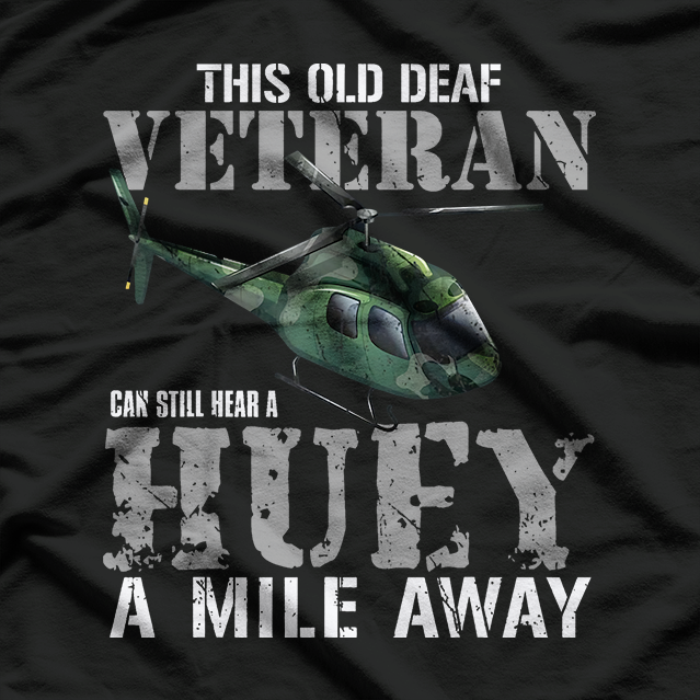 Old Veteran, Vietnam Helicopter T-Shirt